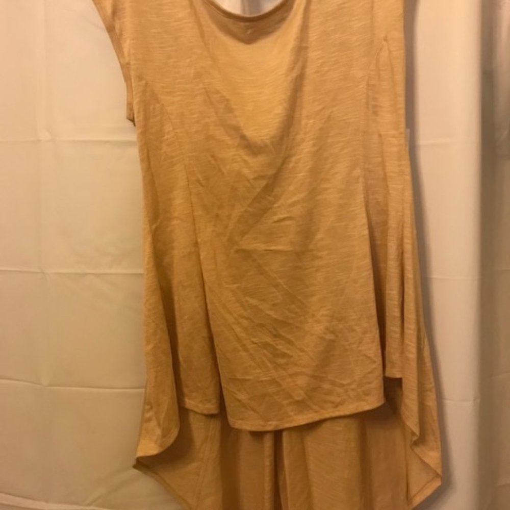 High-Low Beige Top